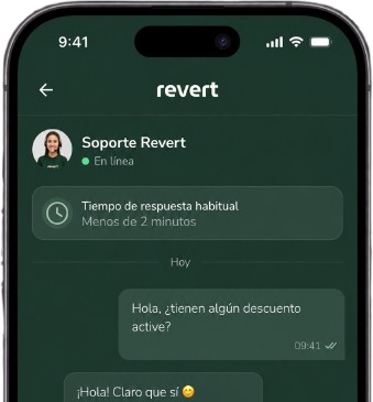 Soporte cuando lo necesites